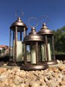Ver imagem 4 de Luminária de Ferro Porta Vela Rústica Decorativa para Sala de Estar Libertas Rosas Lanterna Rustica