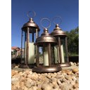 Ver imagem 4 de Luminária de Ferro Porta Vela Rústica Decorativa para Sala de Estar Libertas Rosas Lanterna Rustica