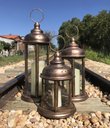 Ver imagem 5 de Luminária de Ferro Porta Vela Rústica Decorativa para Sala de Estar Libertas Rosas Lanterna Rustica