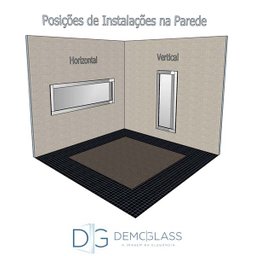 Espelho de Chão Grande Clean - A180 X C 80 X L 2,70 - 3