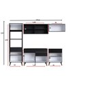 Ver imagem 3 de Cozinha Completa 5 Peças 9 Portas 1 Gaveta 2 Nichos para Forno sem Tampo Requinte Yescasa