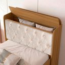 Ver imagem 5 de Cama Solteiro Bau 2 Gavetas Mdf Tamires Capitone Nature Bege Decmade