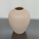 Ver imagem 4 de Vaso Decorativo de Cerâmica Bege 25x20x20cm Enfeite Sala Mesa Estante Aparador