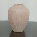 Ver imagem 3 de Vaso Decorativo de Cerâmica Bege 25x20x20cm Enfeite Sala Mesa Estante Aparador