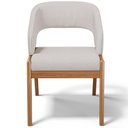 Ver mais imagens de Kit 05 Cadeiras de Jantar e Estar Living Estofada Lince L02 Linho Bege - Lyam Decor