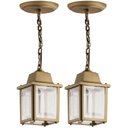 Ver imagem 1 de Jogo 2 Luminárias de Teto Vintage 37cm Pendente Bivolt Ouro Velho Decoração Dital