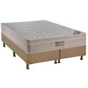 Ver imagem 1 de Cama Box Queen: Colchão Molas Ortobom SuperPocket Fort Airtech Spring + Base CRC Suede Bege(158x198)