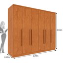 Ver imagem 4 de Guarda Roupa Casal 6 Portas 4 Gavetas 239cm Veneza