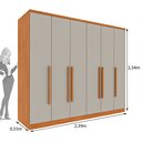Ver imagem 4 de Guarda Roupa Casal 6 Portas 4 Gavetas 239cm Veneza