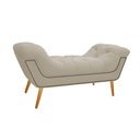 Ver imagem 3 de Kit Cabeceira Calçadeira Veneza 100cm Suede Bege