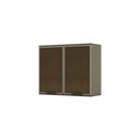 Ver imagem 1 de Armário Aéreo de Cozinha Modulada 2 Portas com Vidro 80cm Connect Henn Duna com Cristal