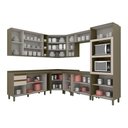 Ver imagem 2 de Cozinha Modulada Completa Connect 15 Peças (5aéreos+5balcões+1paneleiro+4complementos) C6p14 Duna