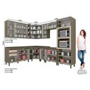 Ver imagem 3 de Cozinha Modulada Completa Connect 15 Peças (5aéreos+5balcões+1paneleiro+4complementos) C6p14 Duna
