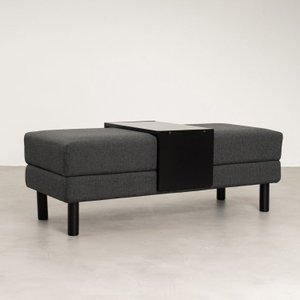 Conjunto Puff Baú 120cm e Bandeja Antúrio CabeCasa MadeiraMadeira