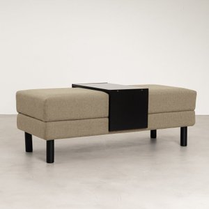Conjunto Puff Baú 120cm e Bandeja Antúrio CabeCasa MadeiraMadeira