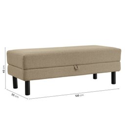Conjunto Puff Baú 120cm e Bandeja Antúrio CabeCasa MadeiraMadeira - 7