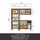 Ver imagem 3 de Armário Tieli Paneleiro Duplo 3 Peças Bor/preto - Móveis Arapongas Boreal/preto Fosco