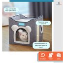 Ver imagem 6 de Casa Cama para Gatos 2x1 Toca 2 Andares Dobrável Ninho Brinquedo Arranhador Cinza - Duke & Dixie