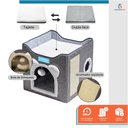 Ver imagem 3 de Casa Cama para Gatos 2x1 Toca 2 Andares Dobrável Ninho Brinquedo Arranhador Cinza - Duke & Dixie