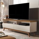 Ver imagem 1 de Rack para TV até 72 Polegadas Retrô 2 Portas 2 Nichos Munique Yescasa