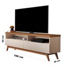 Ver imagem 3 de Rack para TV até 72 Polegadas Retrô 2 Portas 2 Nichos Munique Yescasa