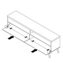 Ver imagem 4 de Rack para TV até 72 Polegadas Retrô 2 Portas 2 Nichos Munique Yescasa
