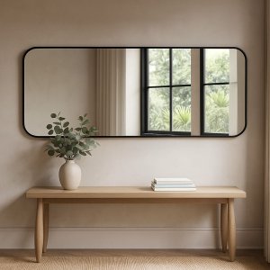 Espelho Decorativo Retangular Arredondado 70x160 Grande de Parede
