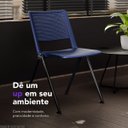 Ver imagem 5 de Cadeira Up Fixa Empilhável Escritório Ergonômica Colorida