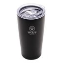 Ver imagem 1 de Copo Térmico Aço Inox Preto C/Parede Dupla e Tampa 600ml Wolff