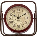 Ver imagem 2 de Relógio Mesa 25cm Retrô Ferro Aço Vintage Romano Velho 6487