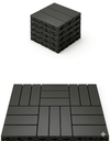 Ver imagem 1 de Kit 44 Peças Deck Modular Plástico 30x30 Quintal Piscina Box Cinza Liso