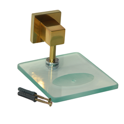 Saboneteira Luxo Grécia Dourado com Vidro Incolor - 6