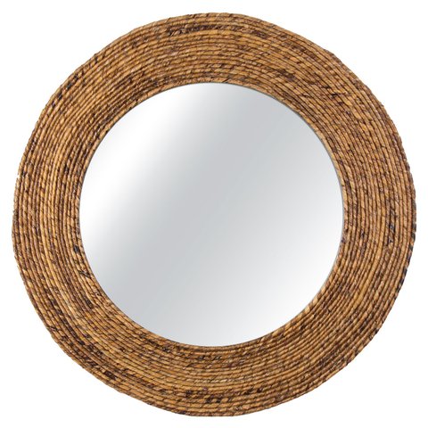 Espelho Decorativo Corda Bananeira 50 Cm Redondo