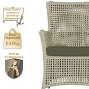 Ver imagem 4 de 1 Poltrona e 1 Mesa Igapó em Alumínio Pintura Fendi Corda Náutica Estofado 13