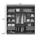 Ver imagem 4 de Roupeiro 2 Portas Correr Montes Claros Mel Com Espelho - Rud Rack