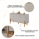 Ver imagem 3 de Aparador Buffet Olívia Pés Madeira Maciça Design Orgânico P/ Hall de Entrada Cantinho do Café:off