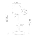 Ver imagem 2 de Banqueta Gênova Base Disco Móveis Banquetas Marrom/Caramelo