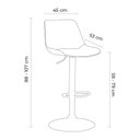 Ver imagem 2 de Banqueta Gênova Base Disco Móveis Banquetas