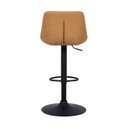Ver imagem 4 de Banqueta Gênova Base Disco Móveis Banquetas Marrom/Caramelo