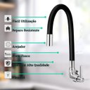 Ver imagem 7 de Torneira para Cozinha de Parede Gourmet Flexivel Fc-01