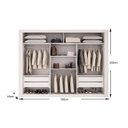 Ver imagem 3 de Cama Box Casal + Colchão Freedom Ortobom + Guarda Roupa Veneza Luxo Branco