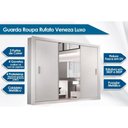 Ver imagem 2 de Cama Box Casal + Colchão Freedom Ortobom + Guarda Roupa Veneza Luxo Branco
