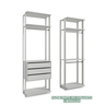 Módulo para Closet 3 Cabideiros 3 Gavetas  - 7