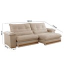Ver imagem 4 de Sofá Dubai Linho 02 Módulos de 80 Cm B25 Cm Meu Sofá Online A226 Linho Bege