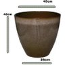 Vaso para Plantas Grande Decorativo Sala Jardim Alto Brilho (liso/marrom-claro) - 3