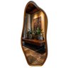 Espelho Orgânico Grande Decorativo Moderno com Moldura Metal Marrom 100x40 Cm - 1