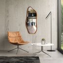 Ver imagem 3 de Espelho Orgânico Grande Decorativo Moderno com Moldura Metal Marrom 100x40 Cm