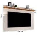 Ver imagem 2 de Painel para TV até 60 Polegadas MDF 160CMX132CM 1 Prateleira Vivare New Bege