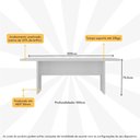 Ver imagem 3 de Mesa de Escritório 200cm para Reunião com Tampo 30mm Multimóveis Cr25281