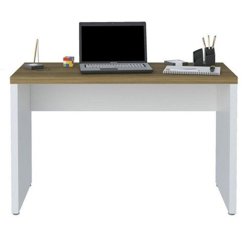 Mesa Escrivaninha para Escritório Loke Olmo/branco
